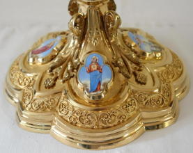 Solid silver gilt antique French Gothic Chalice.